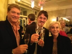 David and Melanie with Emiliano Bernardi November 28 at L'Escale Restaurant in Greenwich, CT. The dinner was hosted by Teresa Rodgers, proprietor of Horseneck Wines, a popular Greenwich based wine shop.