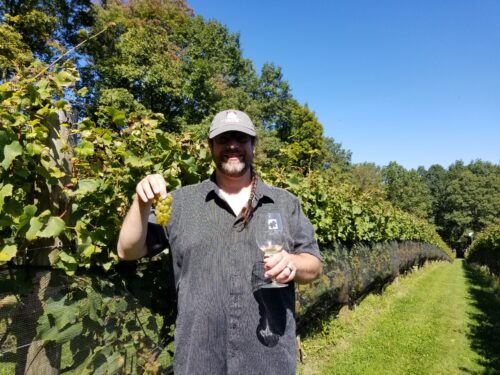 Winemaker Jeb Stebben at Maple Springs Vineyards